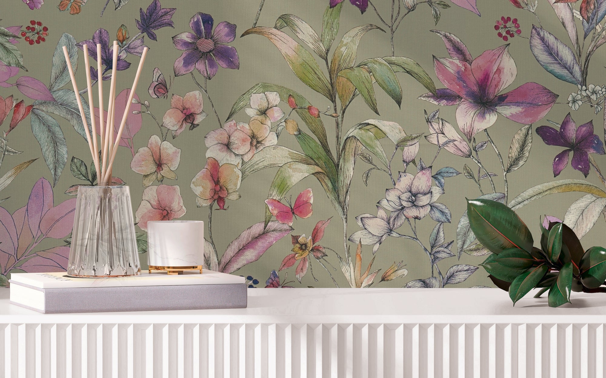 Hochwertige Tapete aus der Kollektion Pintwalls III in Grün