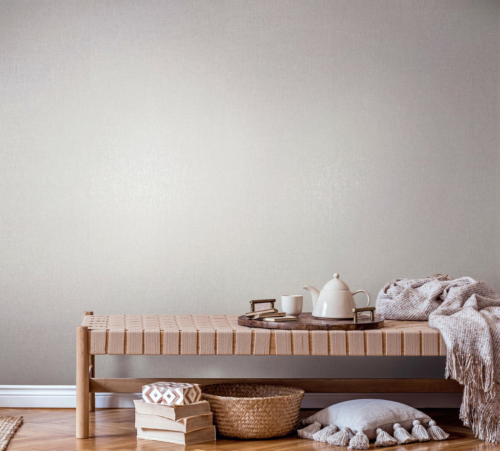 Vliestapete beige einfarbig