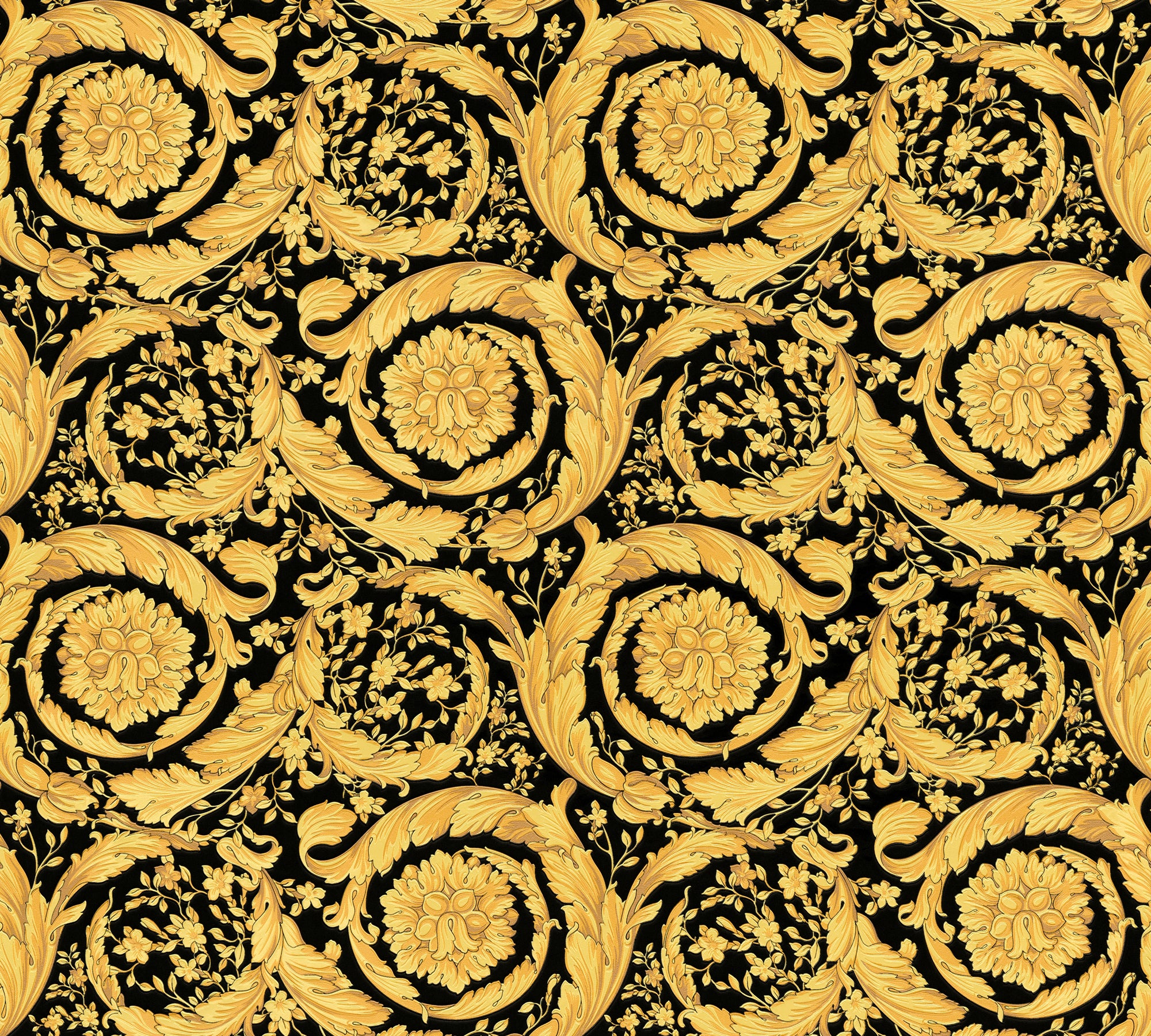 Versace 6-Vliestapete Vinyltapete Schwarz Floral