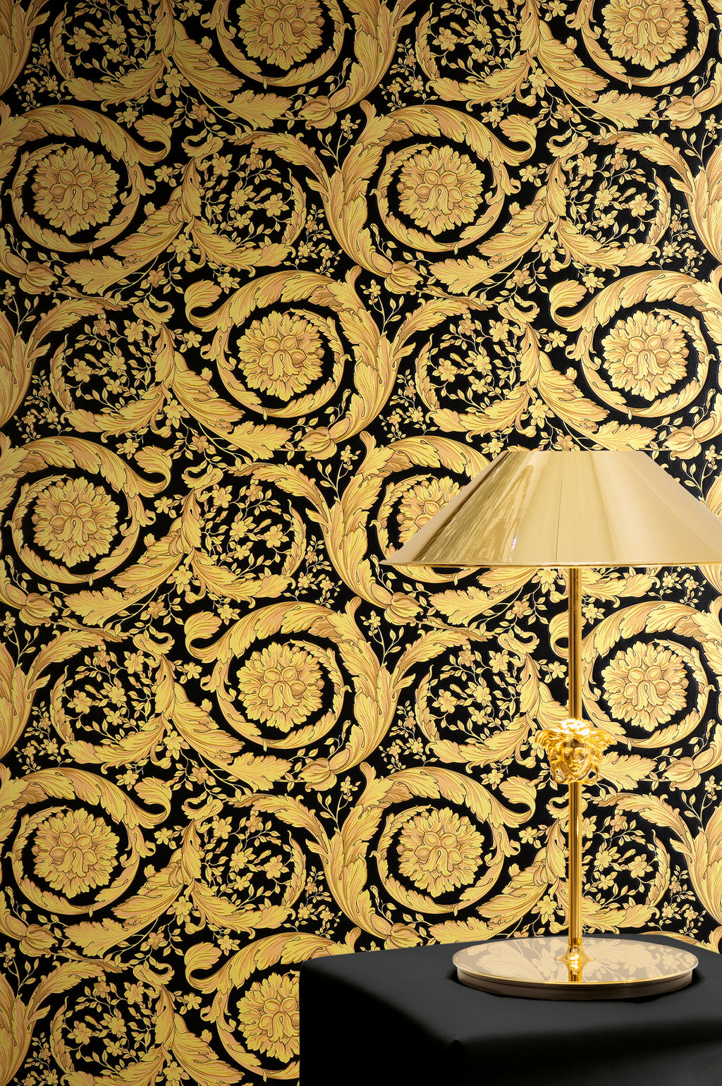 Versace 6-Vliestapete Vinyltapete Schwarz Floral