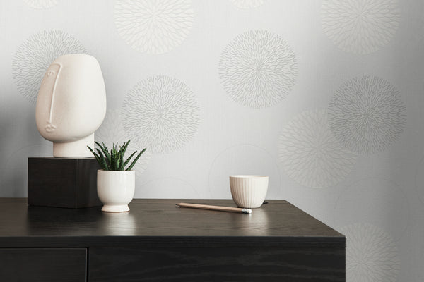 Papel pintado de alta calidad de la colección Casual Living en color crema. 