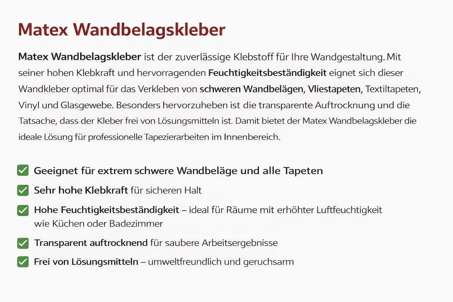 Wandbelagskleber 3 kg.