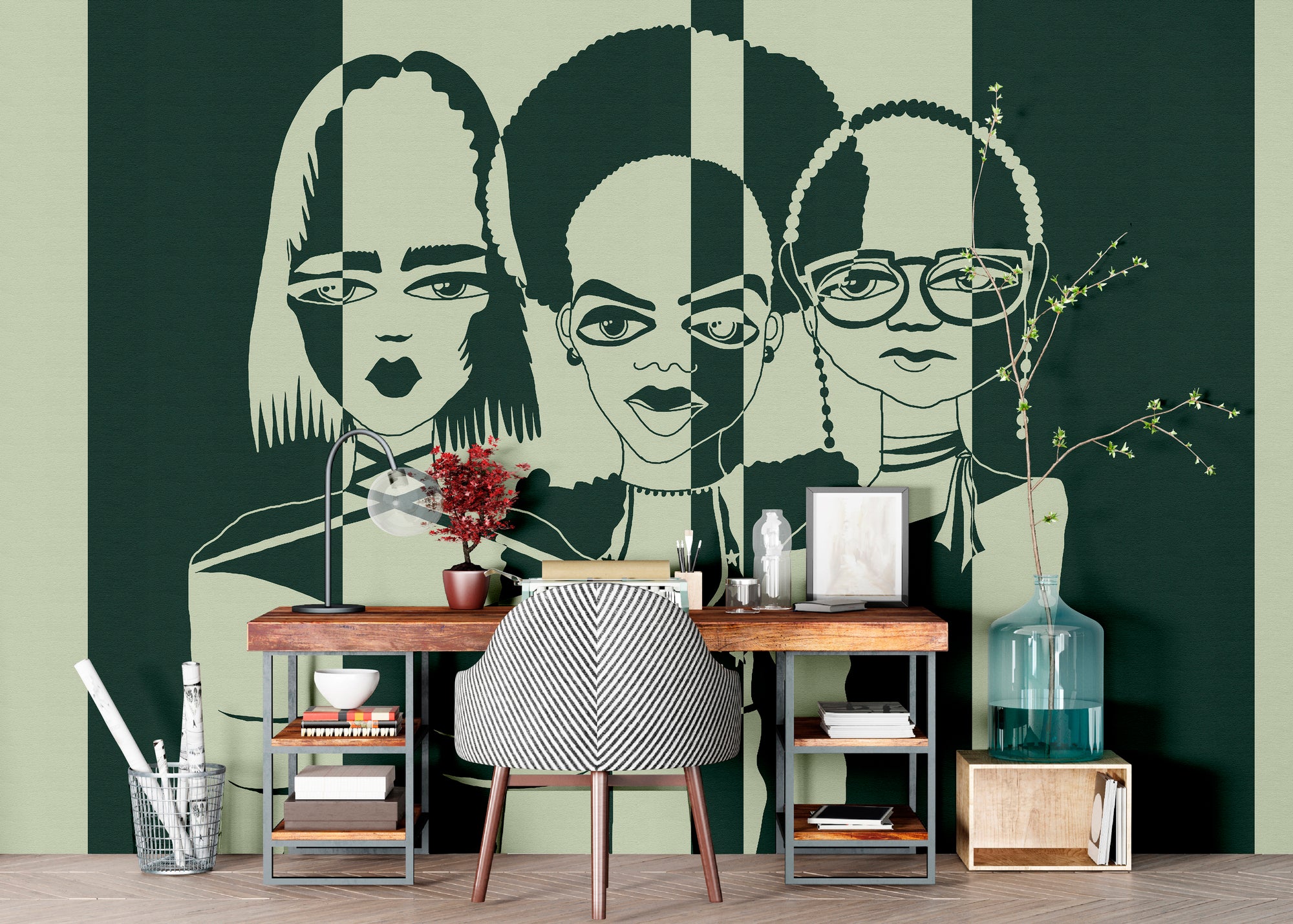 Papel pintado fotográfico en impresión digital 