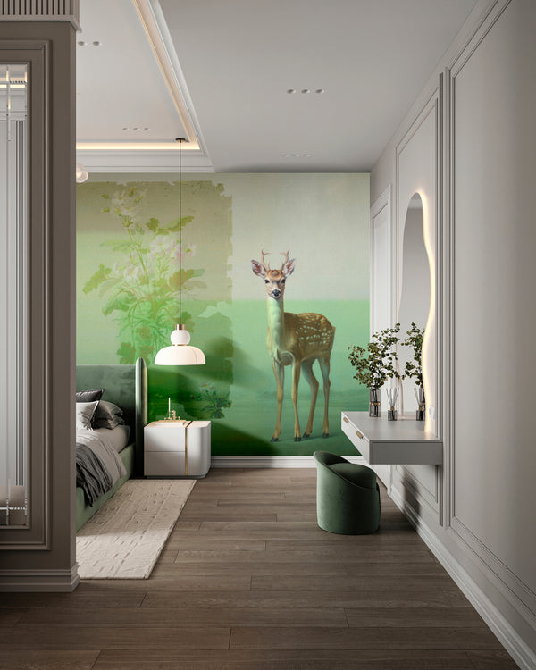 Photomural in Digital Print Photomural Green Animals