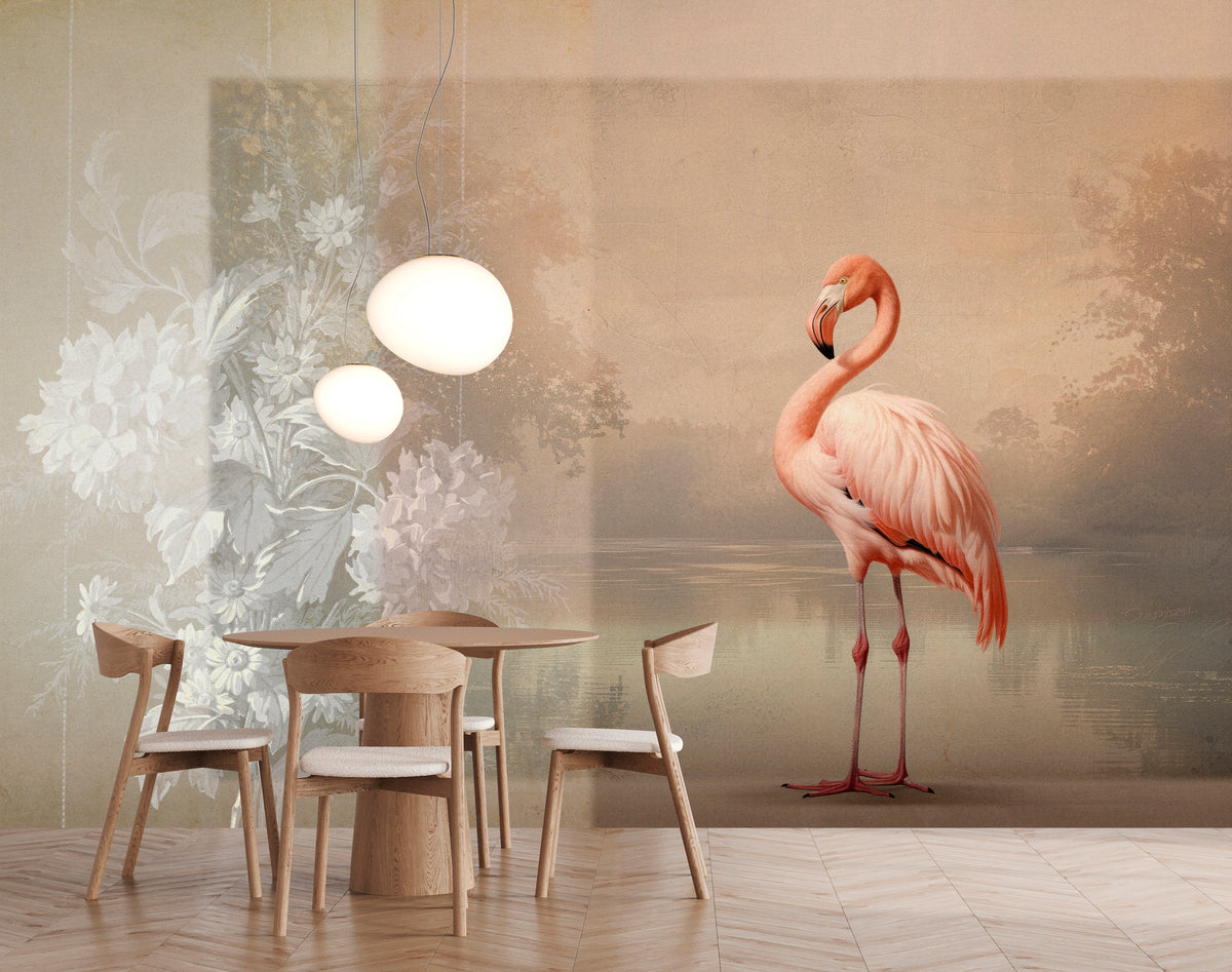 Photo Wallpaper Digital Print Photo Wallpaper Beige Animals