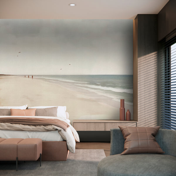 Digital print photo wallpaper Beige Sea View photo wallpaper